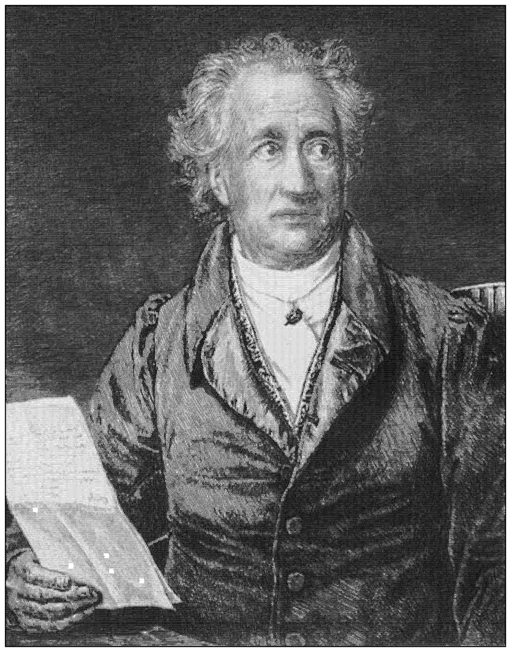An engraved portrait of Goethe, captioned «И. Гёте» — an editorial plate.