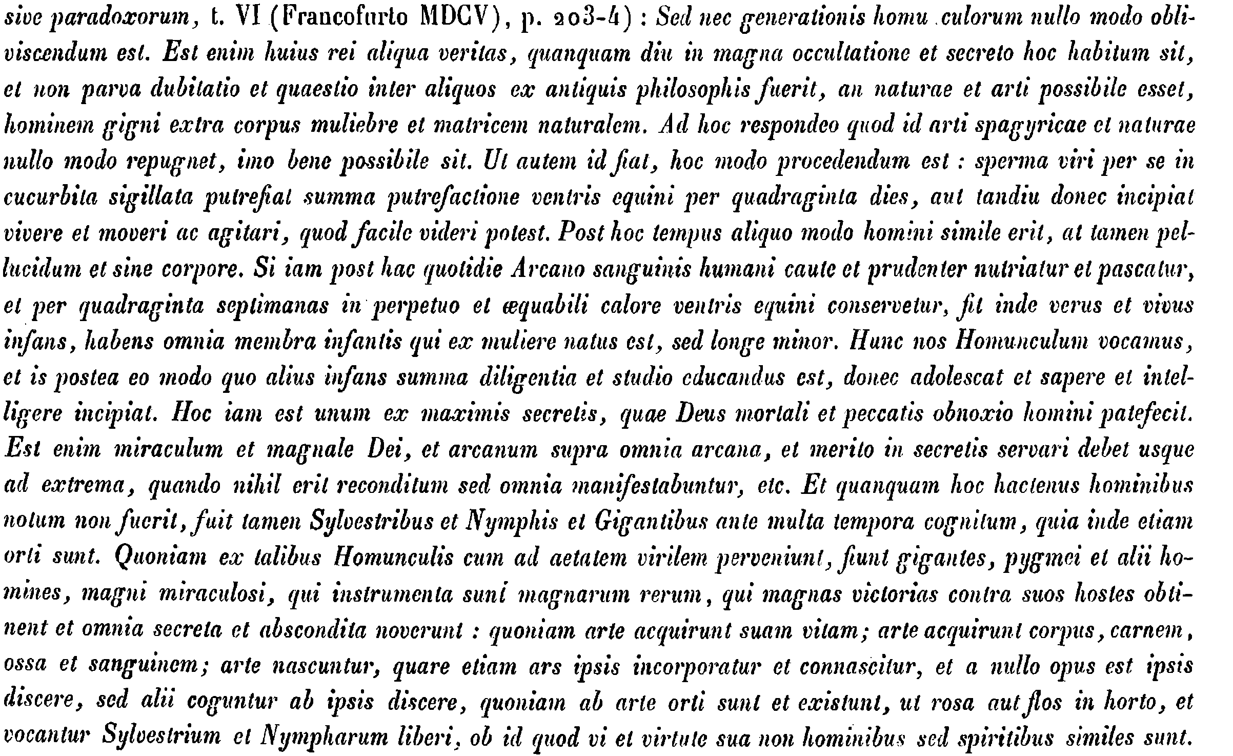 Paracelsus passage as quoted by Kraus, p. 120, n. 4